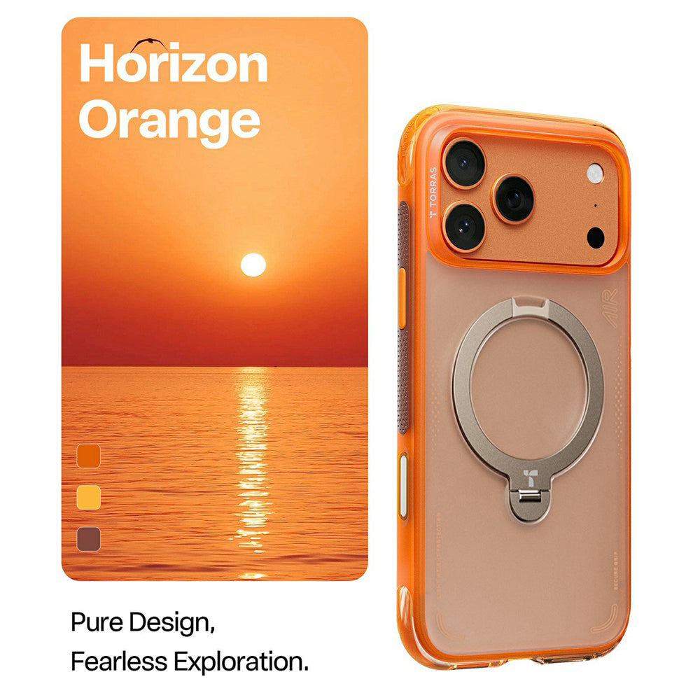 Funda para Apple iPhone 17 Pro Max, Torras, Ostand Spin Air, Naranja
