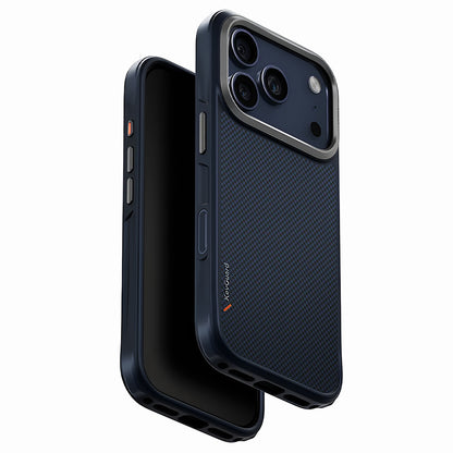 Funda MagSafe para Apple iPhone 17 Pro Max, UNIQ, Keva MagClick, Azul Marino.