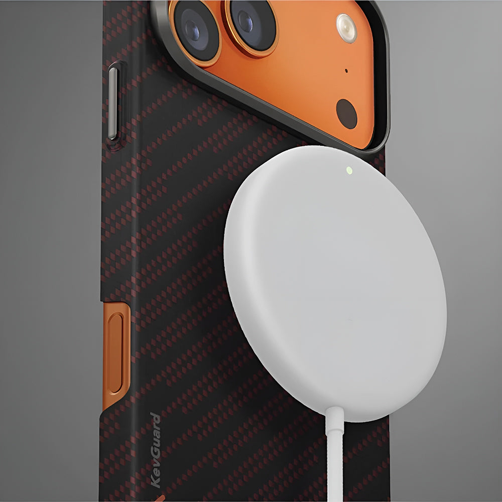 Funda MagSafe para Apple iPhone 17 Pro Max, UNIQ, Keva MagClick, Negra Roja