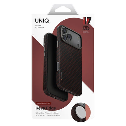 Funda MagSafe para Apple iPhone 17 Pro Max, UNIQ, Keva MagClick, Negra Roja