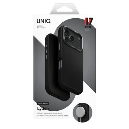 Funda para Apple iPhone 17 Pro Max, UNIQ, Lyden Leatherette, Negra