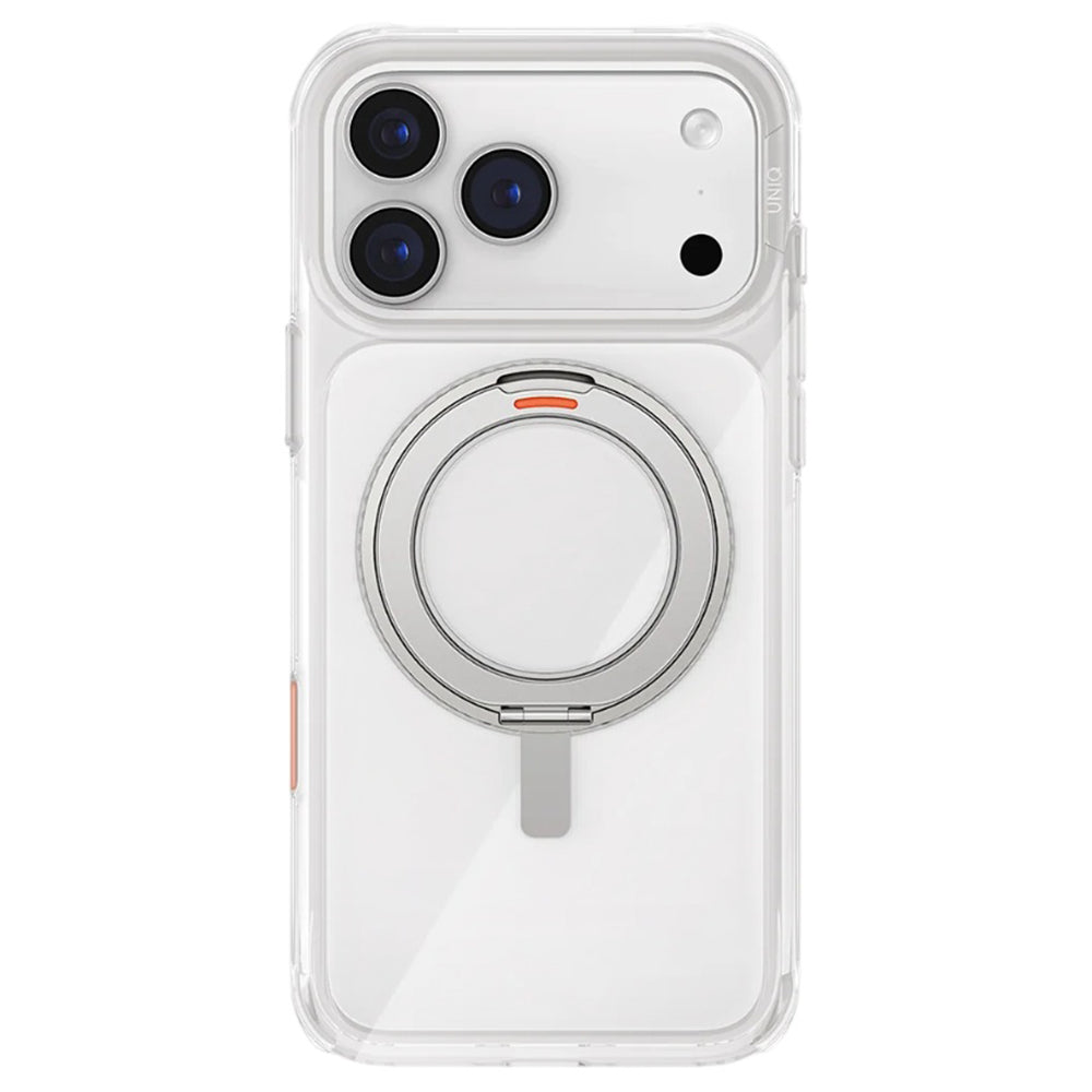 Funda para Apple iPhone 17 Pro Max, UNIQ, Swivix, Plateada.