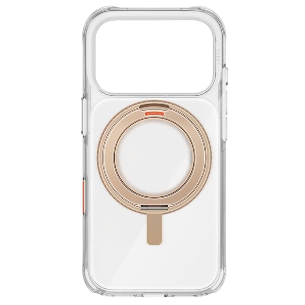 Funda para Apple iPhone 17 Pro Max, UNIQ, Swivix, Dorada.