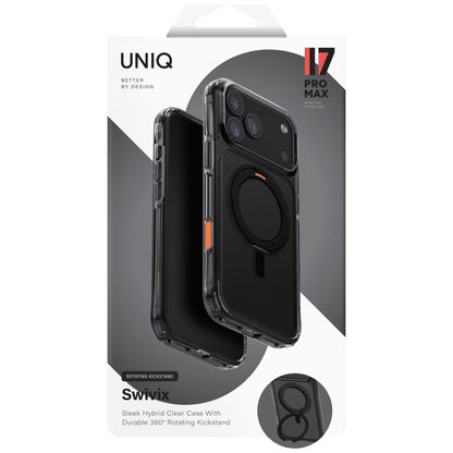 Funda para Apple iPhone 17 Pro Max, UNIQ, Swivix, Negra