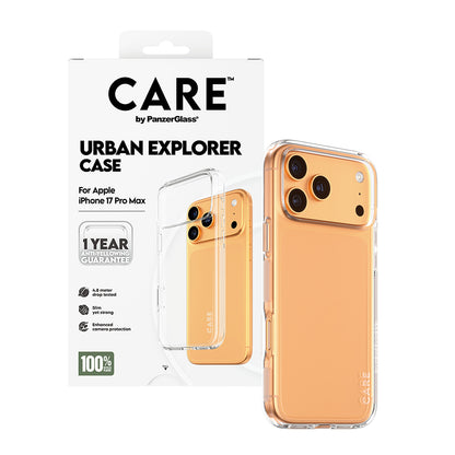 Funda para Apple iPhone 17 Pro, PanzerGlass, Care Urban Explorer, Transparente