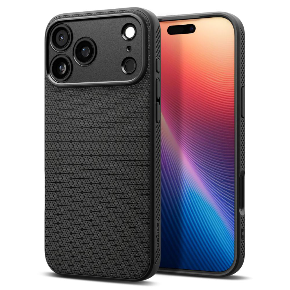 Funda para Apple iPhone 17 Pro, Spigen, Liquid Air, Negra Mate