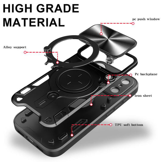 Funda para Apple iPhone 17 Pro, Techsuit, CamGuard Pro, Roja