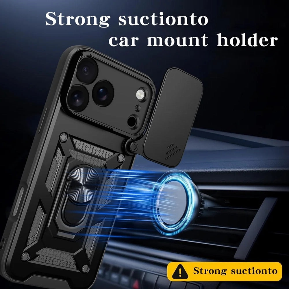Funda para Apple iPhone 17 Pro, Techsuit, CamShield, Negra