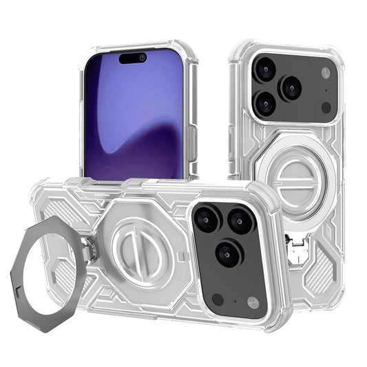 Funda para Apple iPhone 17 Pro, Techsuit, Carbon Shield Pro, Blanca