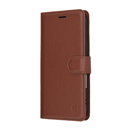 Funda para Apple iPhone 17 Pro, Techsuit, Leather Folio, Marrón