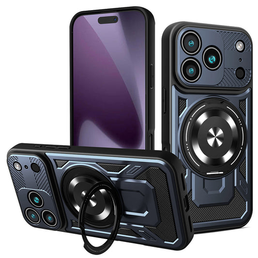Funda para Apple iPhone 17 Pro, Techsuit, RuggedCam, Azul.