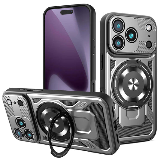 Funda para Apple iPhone 17 Pro, Techsuit, RuggedCam, Gris