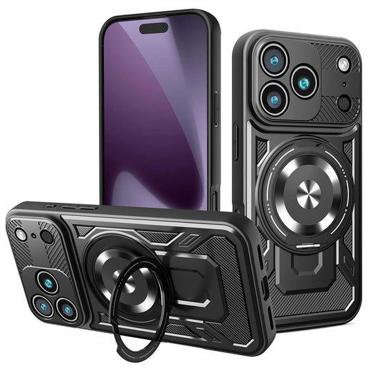 Funda para Apple iPhone 17 Pro, Techsuit, RuggedCam, Negra