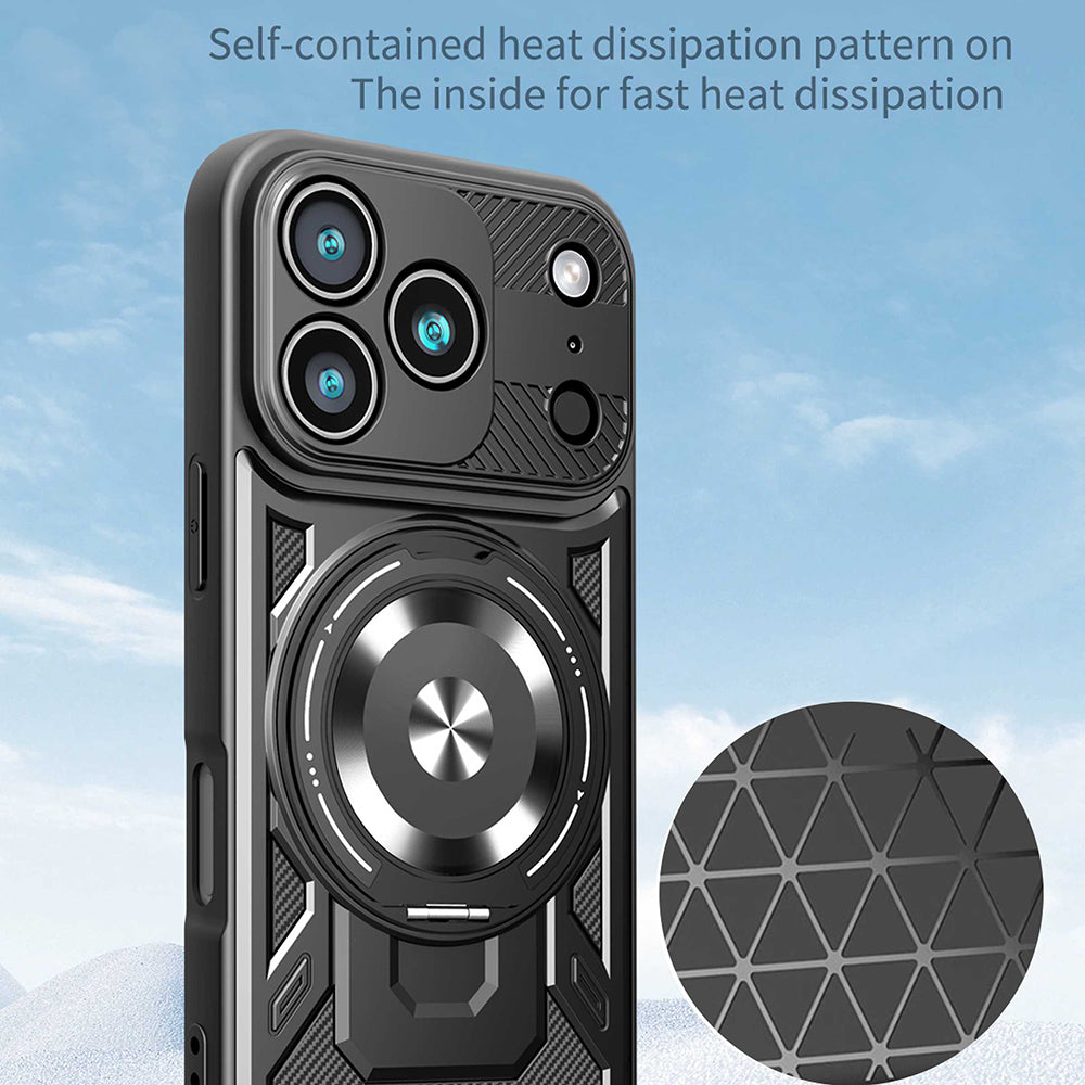 Funda para Apple iPhone 17 Pro, Techsuit, RuggedCam, Negra