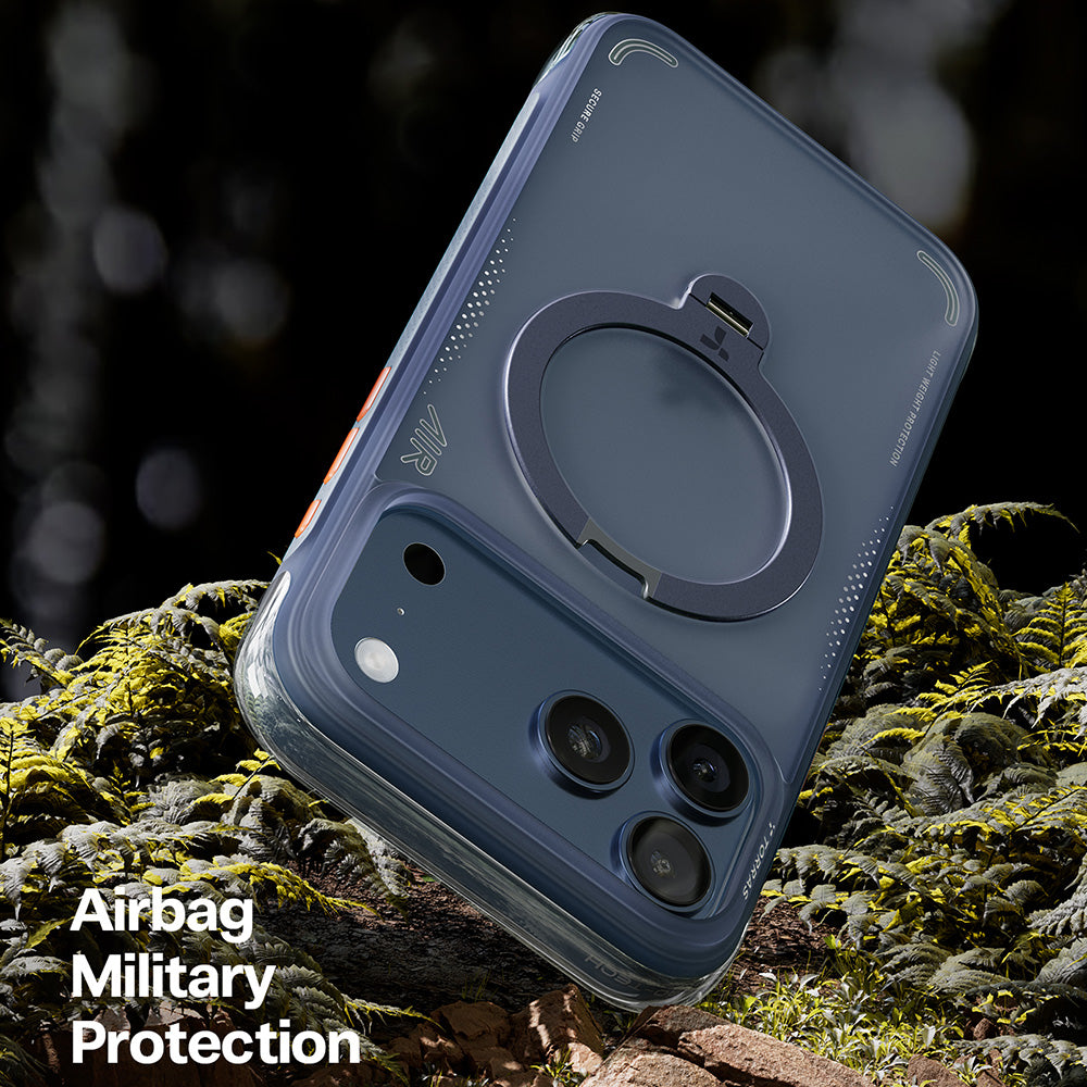 Funda para Apple iPhone 17 Pro, Torras, Ostand Spin Air, Azul