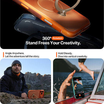 Funda para Apple iPhone 17 Pro, Torras, Ostand Spin Air, Azul