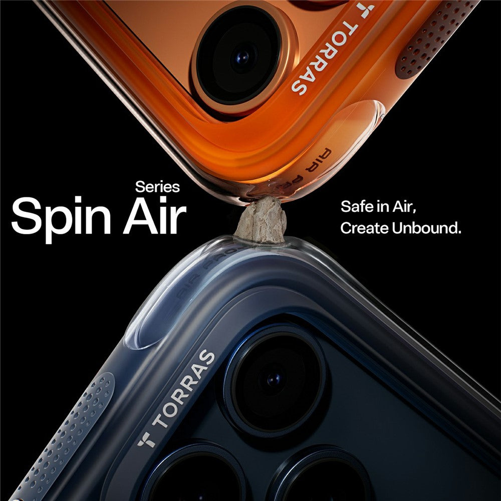 Funda para Apple iPhone 17 Pro, Torras, Ostand Spin Air, Naranja