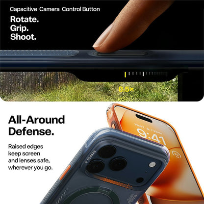 Funda para Apple iPhone 17 Pro, Torras, Ostand Spin Air, Naranja