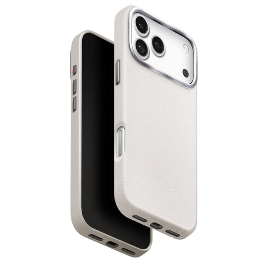 Funda para Apple iPhone 17 Pro, UNIQ, Lyden Leatherette, Gris