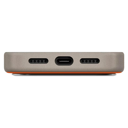 Funda para Apple iPhone 17 Pro, UNIQ, Lyden Leatherette, Beige Naranja