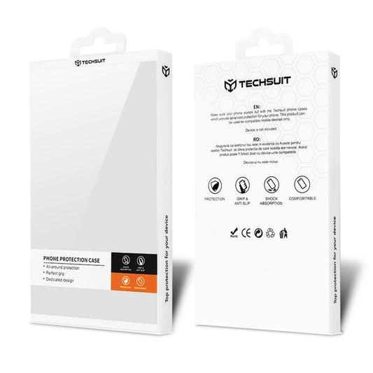 Funda para Apple iPhone 17, Techsuit, Carbon Shield Pro, Blanca