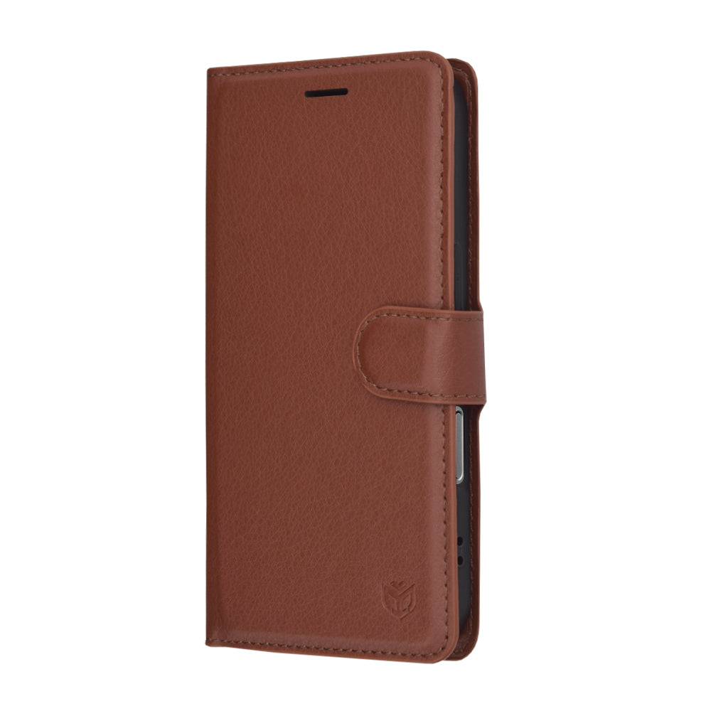 Funda para Apple iPhone 17, Techsuit, Leather Folio, Marrón