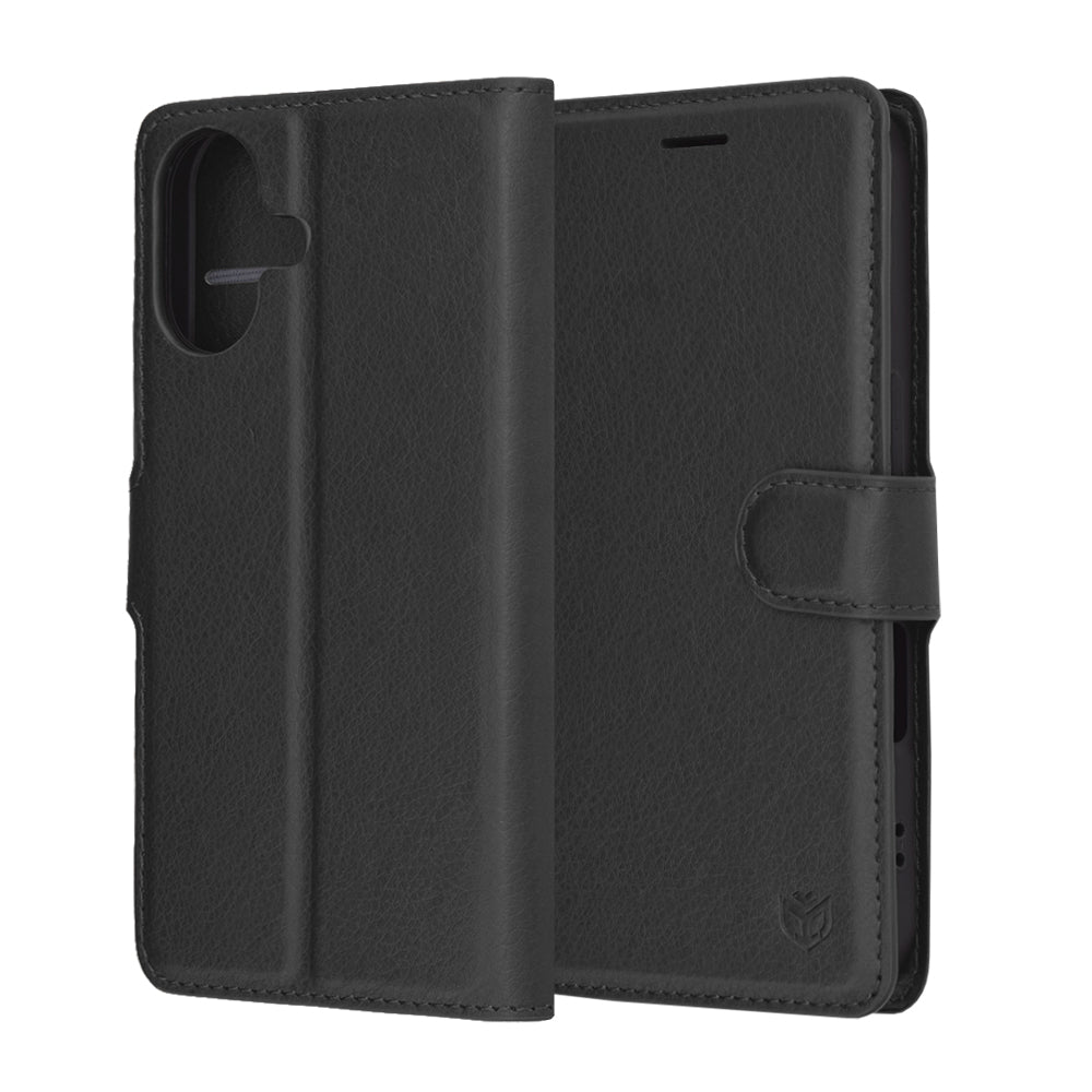 Funda para Apple iPhone 17, Techsuit, Leather Folio, Negra