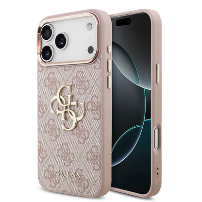Case for Apple iPhone 18 Pro / 17 Pro, Guess, 4G Big Classic Logo, Pink