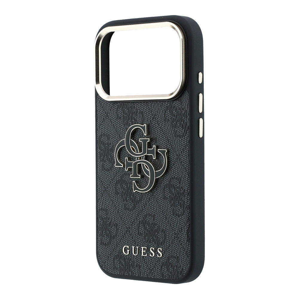 Funda para Apple iPhone 18 Pro / 17 Pro, Guess, Logo Grande 4G de Resina, Negra