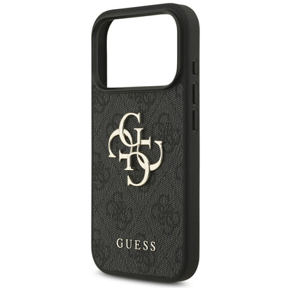 Funda para Apple iPhone 18 Pro / 17 Pro, Guess, 4G Classic Logo con Correa, Negra
