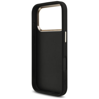 Funda para Apple iPhone 18 Pro / 17 Pro, Guess, Logo Clásico 4G con Correa, Negra Dorada