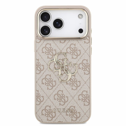 Funda para Apple iPhone 18 Pro / 17 Pro, Guess, 4G Classic Logo with Strap, rosa dorado