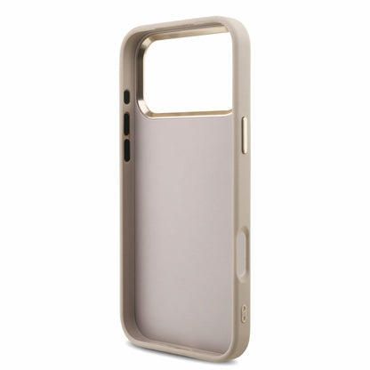 Funda para Apple iPhone 18 Pro / 17 Pro, Guess, 4G Classic Logo with Strap, rosa dorado