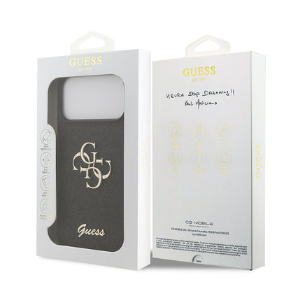 Funda para Apple iPhone 18 Pro / 17 Pro, Guess, Fixed Glitter Big 4G, Negra