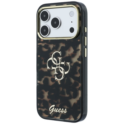 Case for Apple iPhone 18 Pro / 17 Pro, Guess, IML 4G Metal Script, Brown