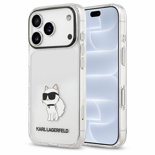 Funda para Apple iPhone 18 Pro / 17 Pro, Karl Lagerfeld, IML Choupette NFT, Transparente