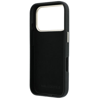 Funda para Apple iPhone 18 Pro / 17 Pro, Karl Lagerfeld, Logo de Resina Grande Suave, Negra