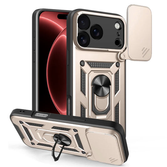 Funda para Apple iPhone 18 Pro / 17 Pro, Techsuit, CamShield, Dorada