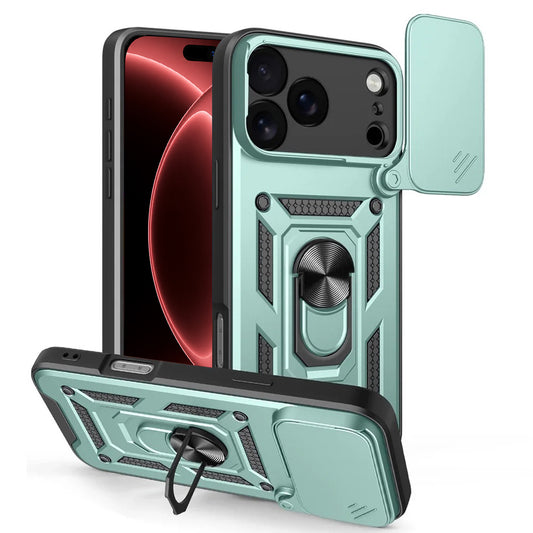 Funda para Apple iPhone 18 Pro / 17 Pro, Techsuit, CamShield, Verde