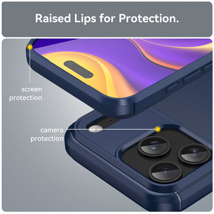 Funda para Apple iPhone 18 Pro / 17 Pro, Techsuit, Carbono, Azul
