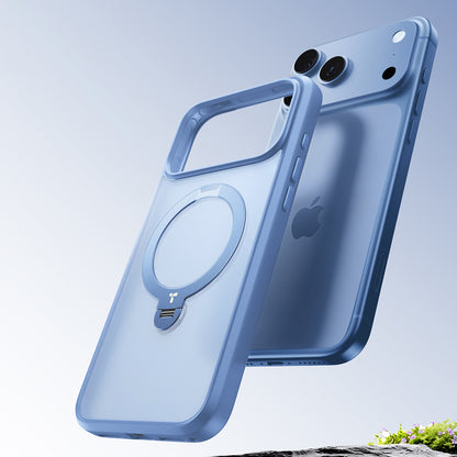Funda MagSafe para Apple iPhone 18 Pro / 17 Pro, Torras, Ostand Spin, Azul