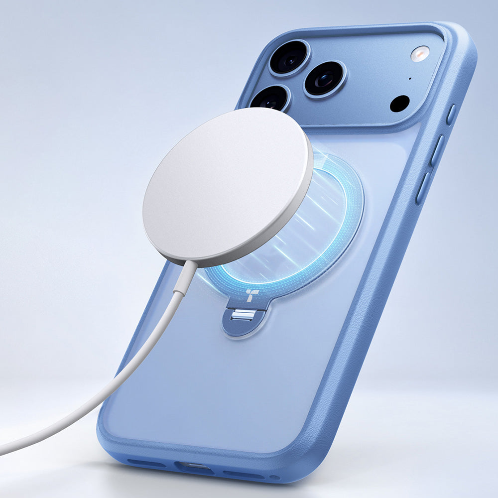 Funda MagSafe para Apple iPhone 18 Pro / 17 Pro, Torras, Ostand Spin, Azul