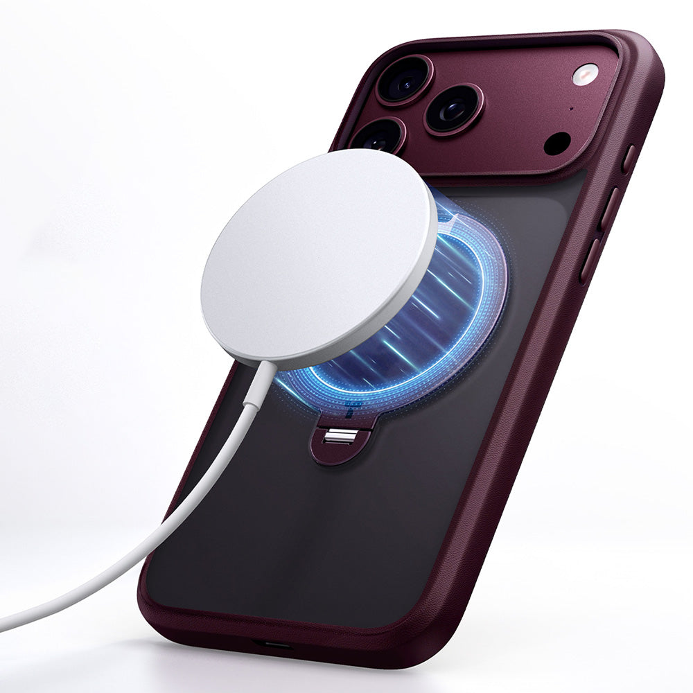 Funda MagSafe para Apple iPhone 18 Pro / 17 Pro, Torras, Ostand Spin, Morado