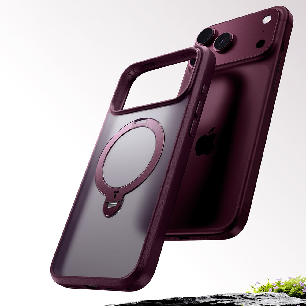 Funda MagSafe para Apple iPhone 18 Pro / 17 Pro, Torras, Ostand Spin, Morado