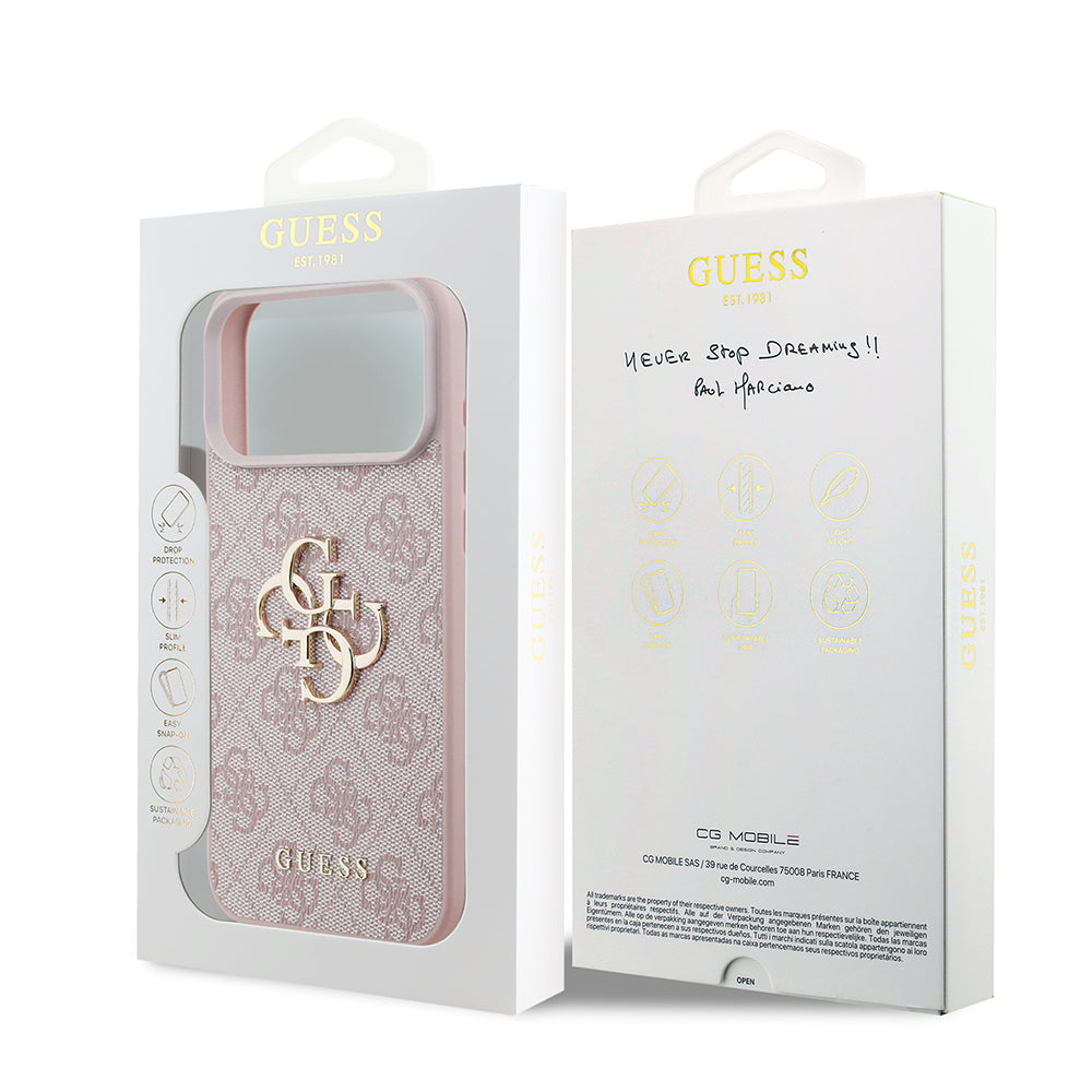 Funda para Apple iPhone 18 Pro Max / 17 Pro Max, Guess, 4G Big Logo, Rosa