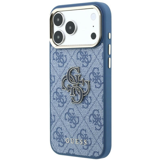 Funda para Apple iPhone 18 Pro Max / 17 Pro Max, Guess, Logo Grande 4G de Resina, Azul