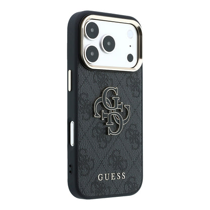 Funda para Apple iPhone 18 Pro Max / 17 Pro Max, Guess, Logo Grande 4G de Resina, Negra