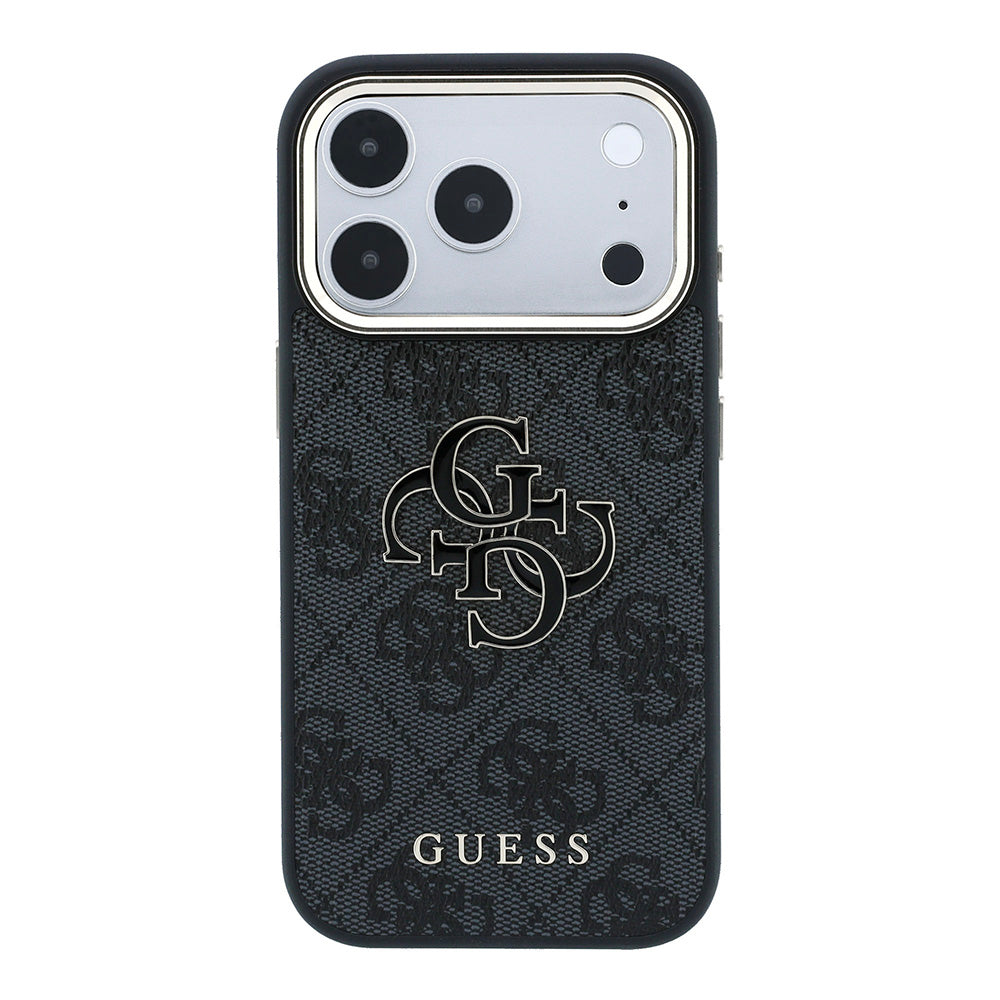 Funda para Apple iPhone 18 Pro Max / 17 Pro Max, Guess, Logo Grande 4G de Resina, Negra