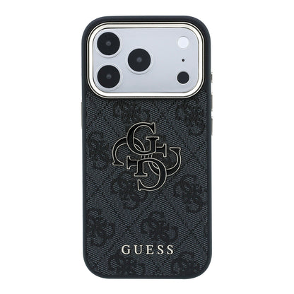 Funda para Apple iPhone 18 Pro Max / 17 Pro Max, Guess, Logo Grande 4G de Resina, Negra