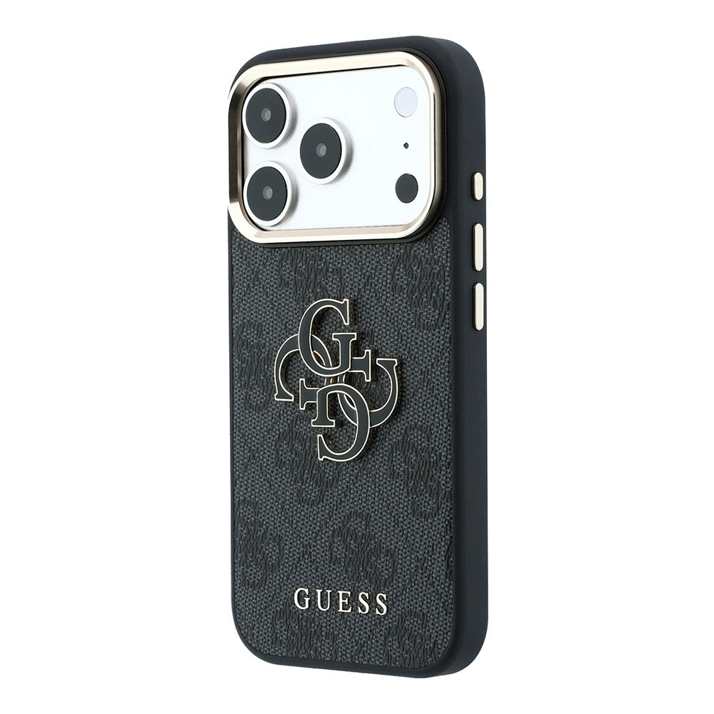 Funda para Apple iPhone 18 Pro Max / 17 Pro Max, Guess, Logo Grande 4G de Resina, Negra